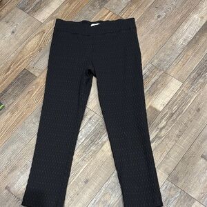 Margaret M Elegant Black Textured Pants